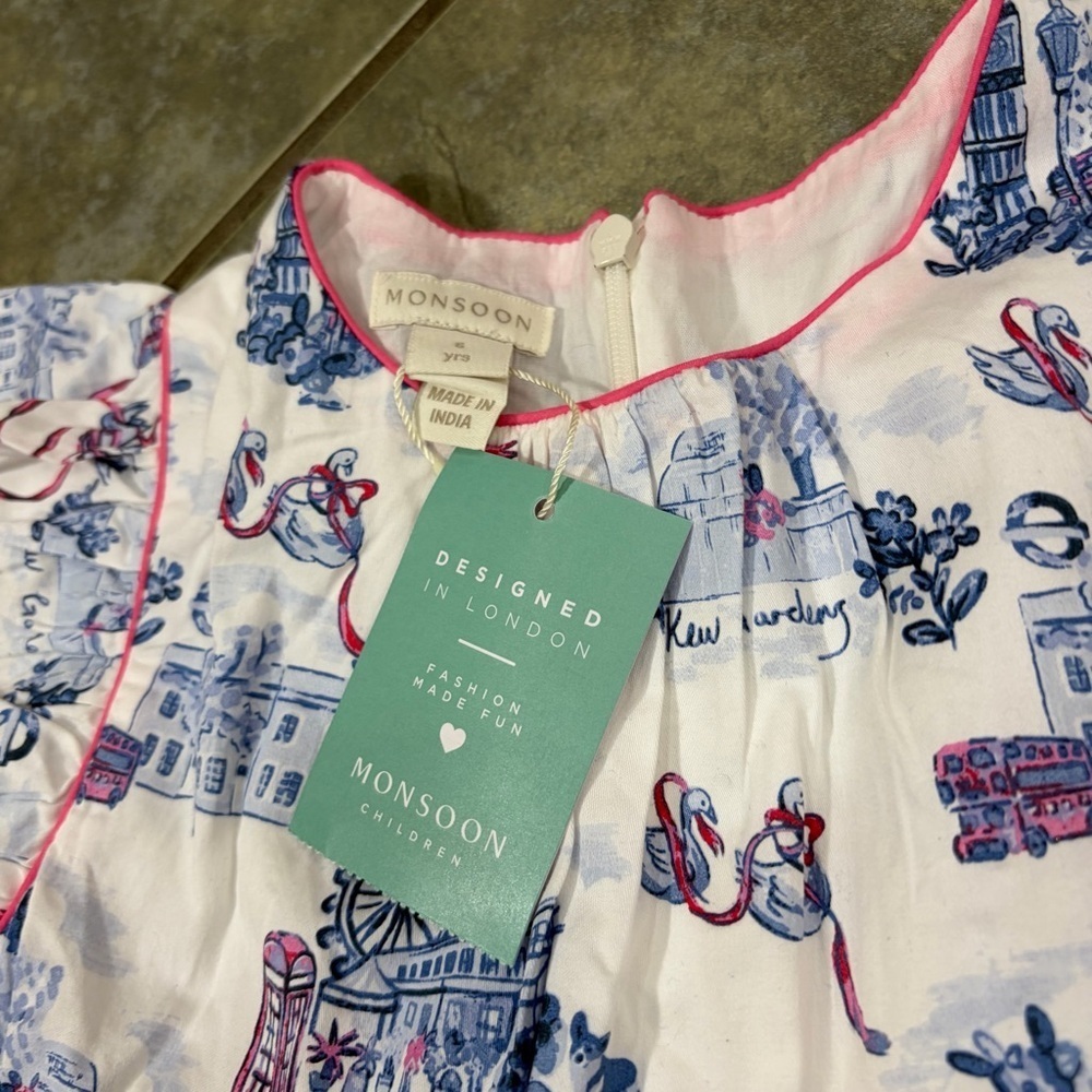 Monsoon London girl's dress NWT Sz 6 - Picture 3 of 6